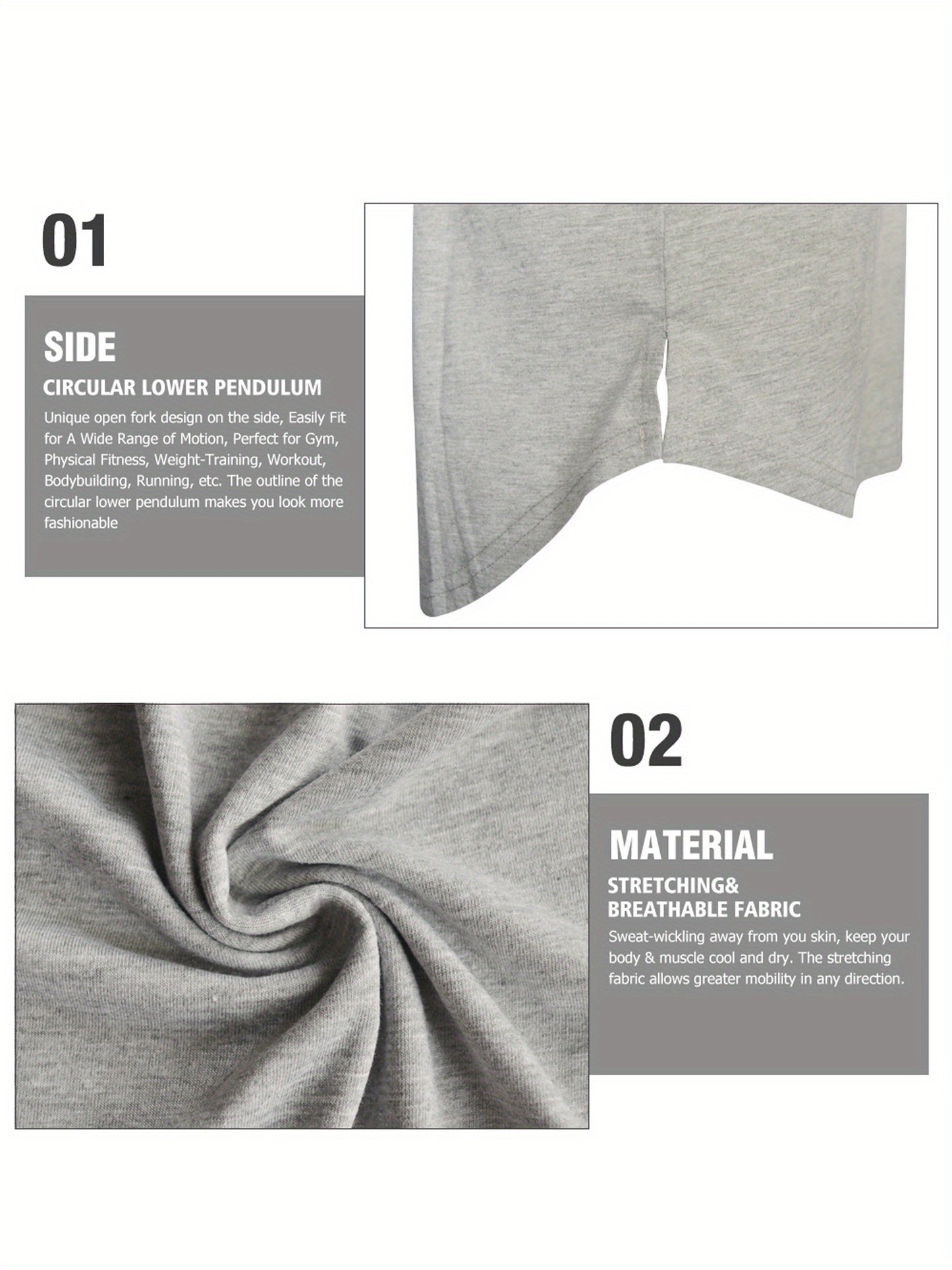 3 Packs Men'S Workout Tank Top Gym Muscle Tee Fitness Bodybuilding ...