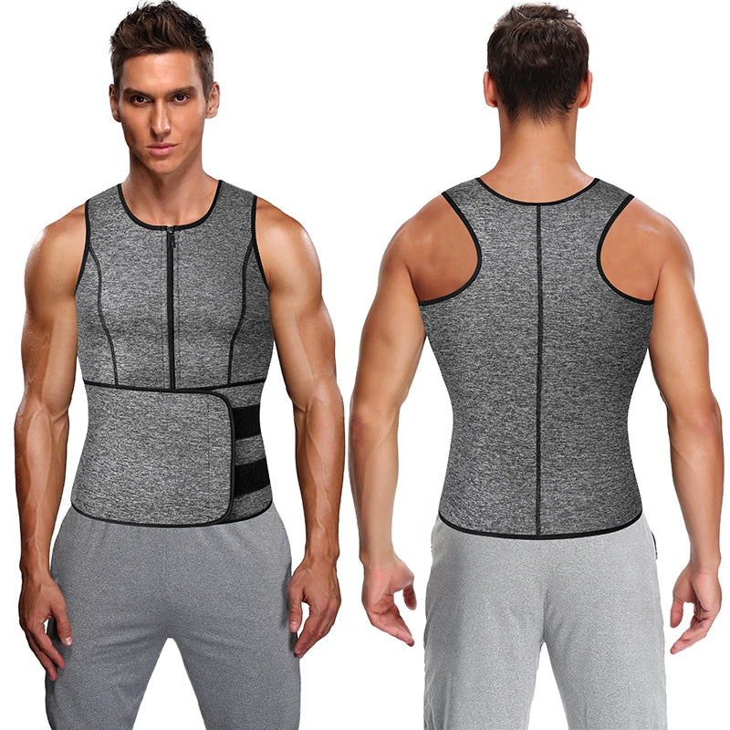Hommes taille formateur Sauna gilet Fitness Corset Abdomen minceur corps Shaper ventre réduisant Shapewear brûler graisse chemise tondeuse ceinture
