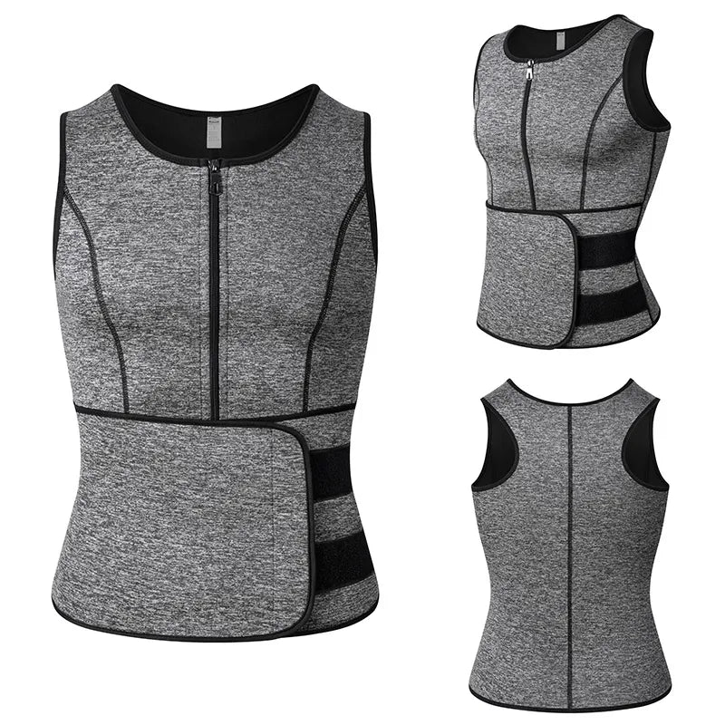 Hommes taille formateur Sauna gilet Fitness Corset Abdomen minceur corps Shaper ventre réduisant Shapewear brûler graisse chemise tondeuse ceinture