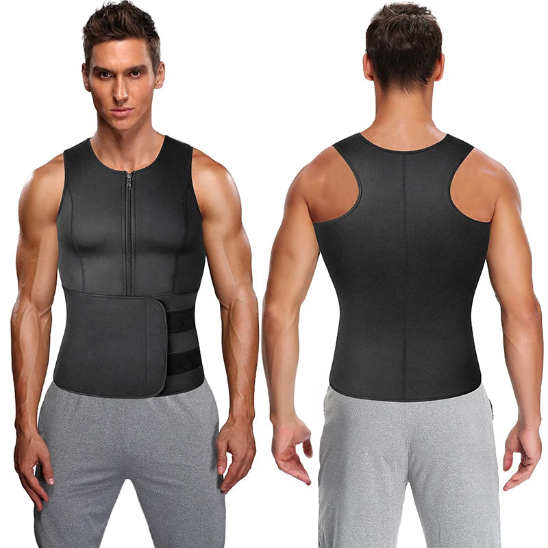 Hommes taille formateur Sauna gilet Fitness Corset Abdomen minceur corps Shaper ventre réduisant Shapewear brûler graisse chemise tondeuse ceinture