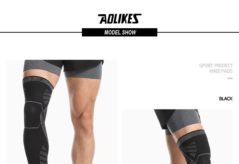 AOLIKES – manchons de Compression pour jambes complètes, genouillères, protection de soutien pour haltérophilie, soulagement des douleurs articulaires de l'arthrite