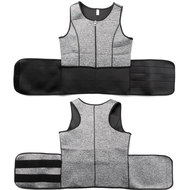 Hommes taille formateur Sauna gilet Fitness Corset Abdomen minceur corps Shaper ventre réduisant Shapewear brûler graisse chemise tondeuse ceinture