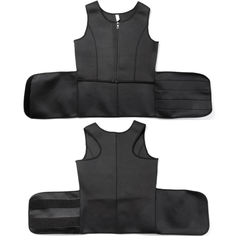 Hommes taille formateur Sauna gilet Fitness Corset Abdomen minceur corps Shaper ventre réduisant Shapewear brûler graisse chemise tondeuse ceinture