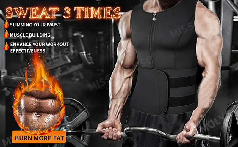 Hommes taille formateur Sauna gilet Fitness Corset Abdomen minceur corps Shaper ventre réduisant Shapewear brûler graisse chemise tondeuse ceinture