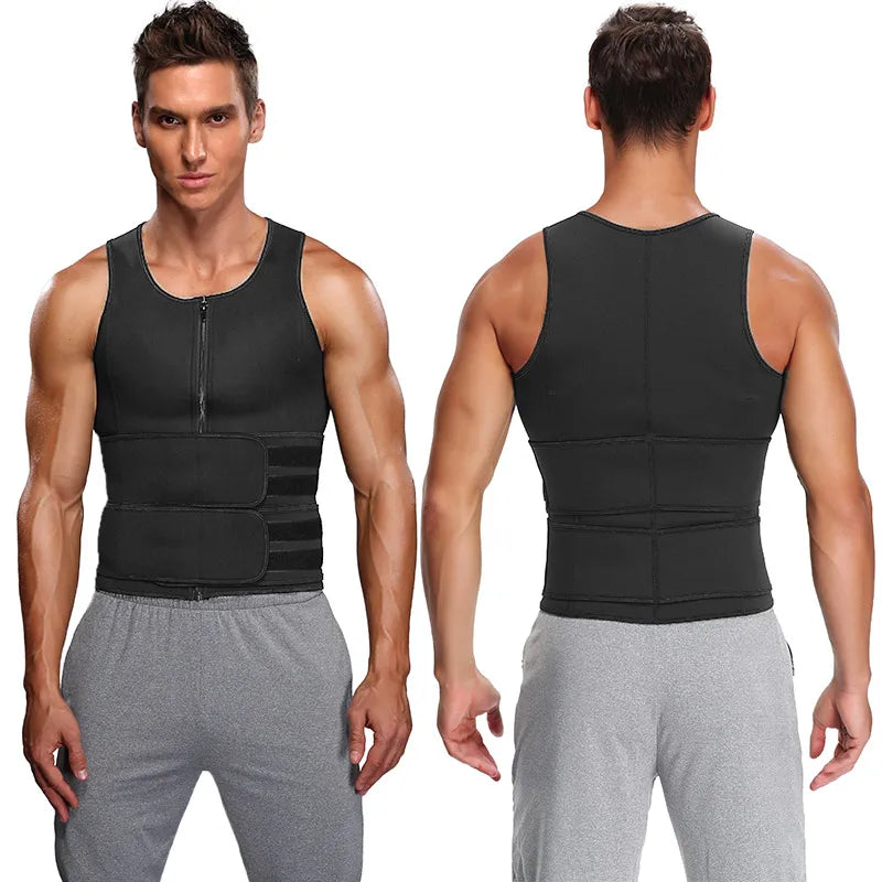 Hommes taille formateur Sauna gilet Fitness Corset Abdomen minceur corps Shaper ventre réduisant Shapewear brûler graisse chemise tondeuse ceinture