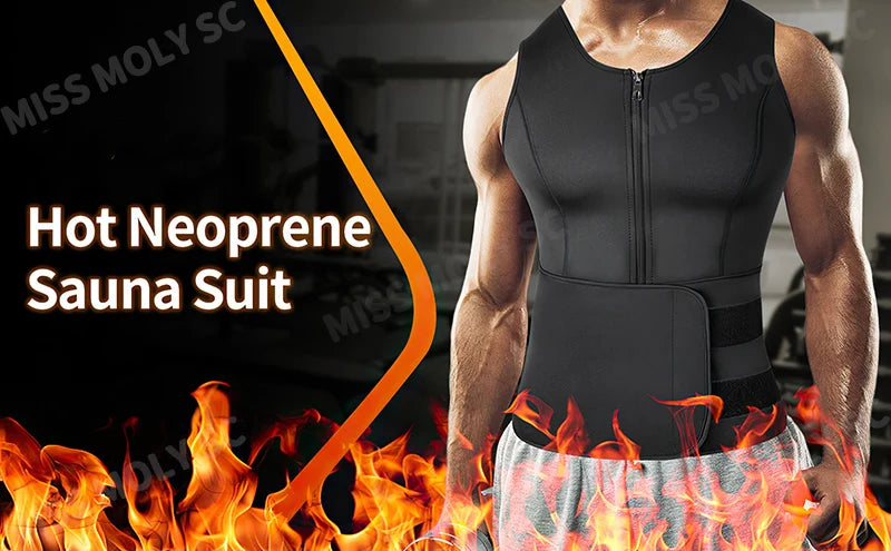 Hommes taille formateur Sauna gilet Fitness Corset Abdomen minceur corps Shaper ventre réduisant Shapewear brûler graisse chemise tondeuse ceinture