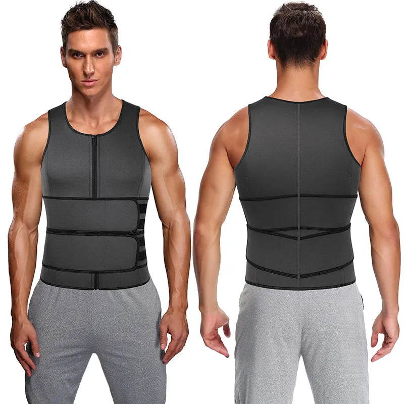 Hommes taille formateur Sauna gilet Fitness Corset Abdomen minceur corps Shaper ventre réduisant Shapewear brûler graisse chemise tondeuse ceinture