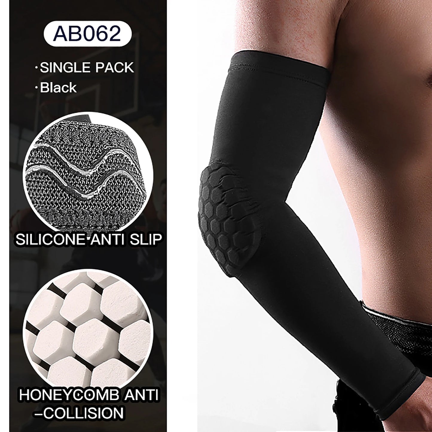 Protection du coude de sport en nid d'abeille, 2 pièces, Anti-collision, Protection de la pression, manchon du bras, basket-ball, cyclisme, équipement de Protection pour le Fitness