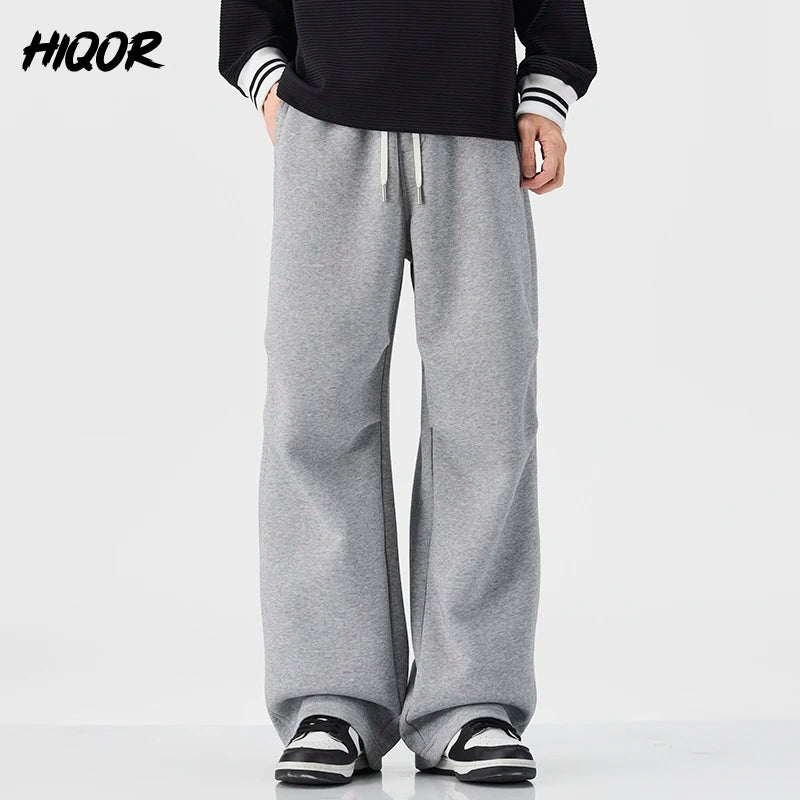Baggy Fit hommes Decontracté pantalon automne hiver jambe droite ouest pantalon confortable drapé japonais rétro casual pantalon nouveau