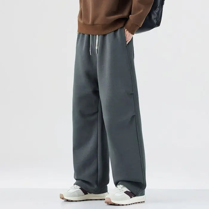 Baggy Fit hommes Decontracté pantalon automne hiver jambe droite ouest pantalon confortable drapé japonais rétro casual pantalon nouveau