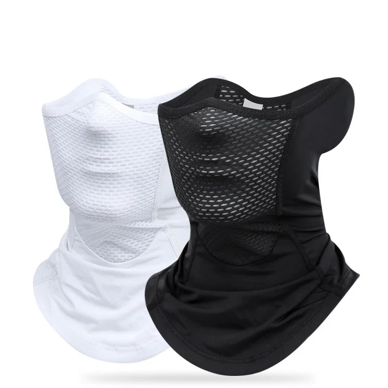 Offre spéciale UPF 50 + soie glacée Sports de plein air cache-cou crème solaire moto cyclisme demi-masque
