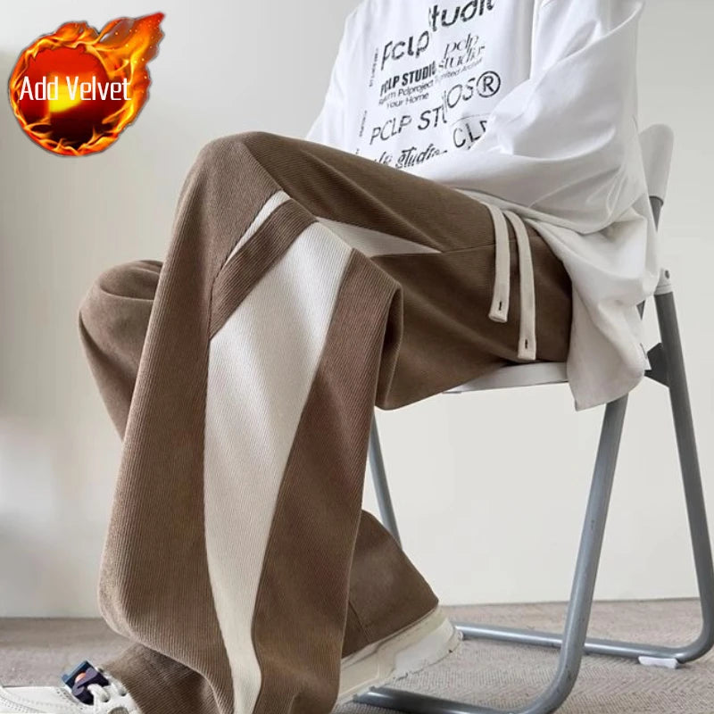Pantalon droit homme pantalons de survêtement liquidation automne hiver mode Cool décontracté haute qualité Y2k drapé homme pantalon de sport