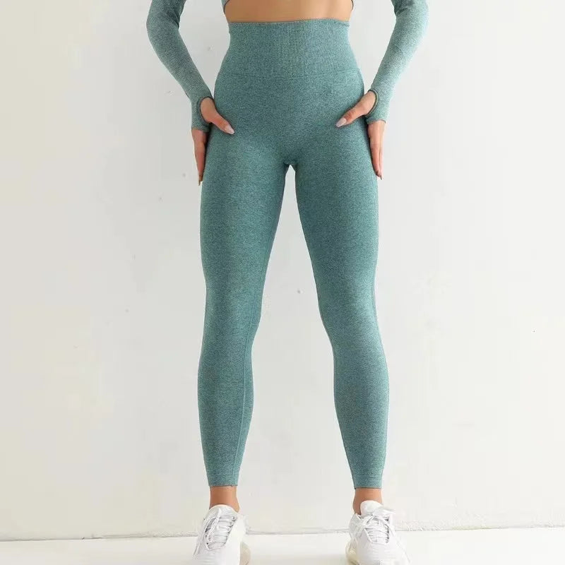 Leggings Taille haute Élastique Solide Yoga Jogging Séchage rapide Push Up Slim Pants | Fitness Femme