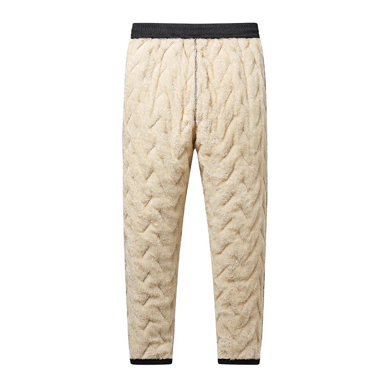 Pantalon de survêtement doublé polaire épais en peluche pour femmes, jambes droites, imperméable, coupe-vent, vêtements d'extérieur, thermiques, nouvelle collection