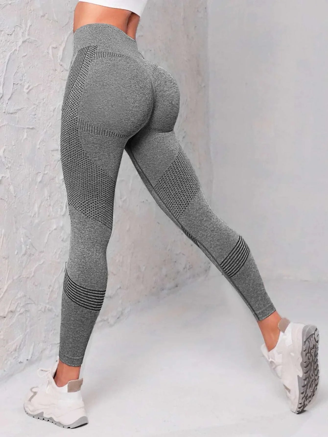 Leggings de sport à taille large sans couture pour femmes