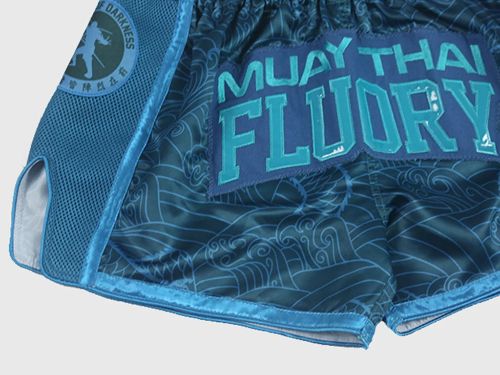FLUORY Style Muay Thai Short Imprimer Free Combat Arts Martiaux Mixtes Boxe Entraînement Match