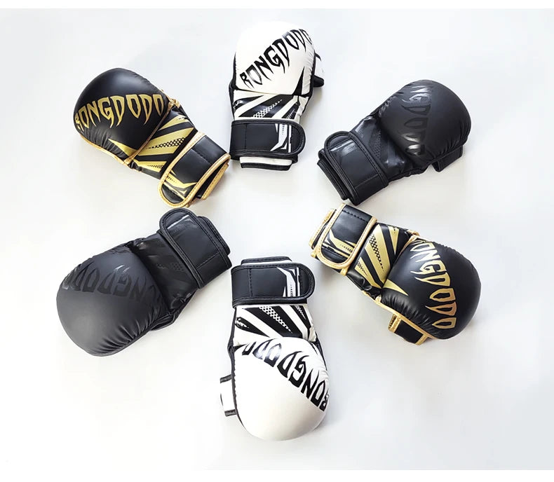 Gants de combat demi-doigt Pur Cuir | MMA - Boxe - Muay Thai |Accessoires C
