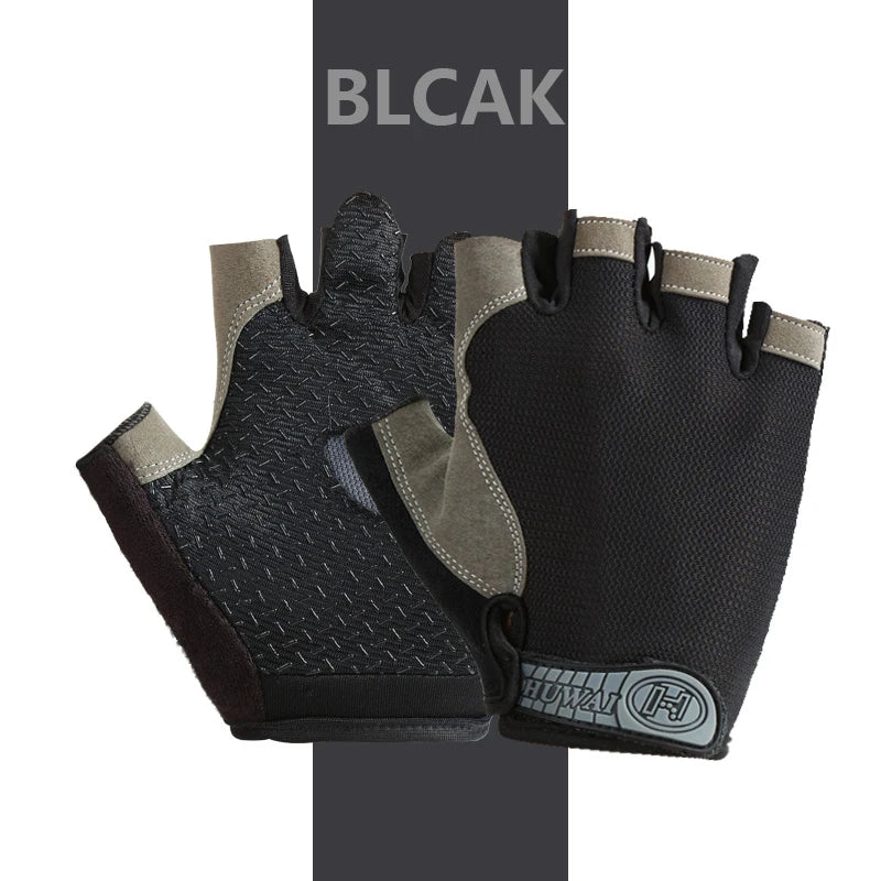 Gants de sport respirants UNISEXE, accessoire d'entraînement sans doigts