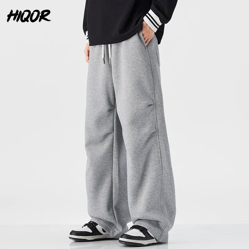Baggy Fit hommes Decontracté pantalon automne hiver jambe droite ouest pantalon confortable drapé japonais rétro casual pantalon nouveau