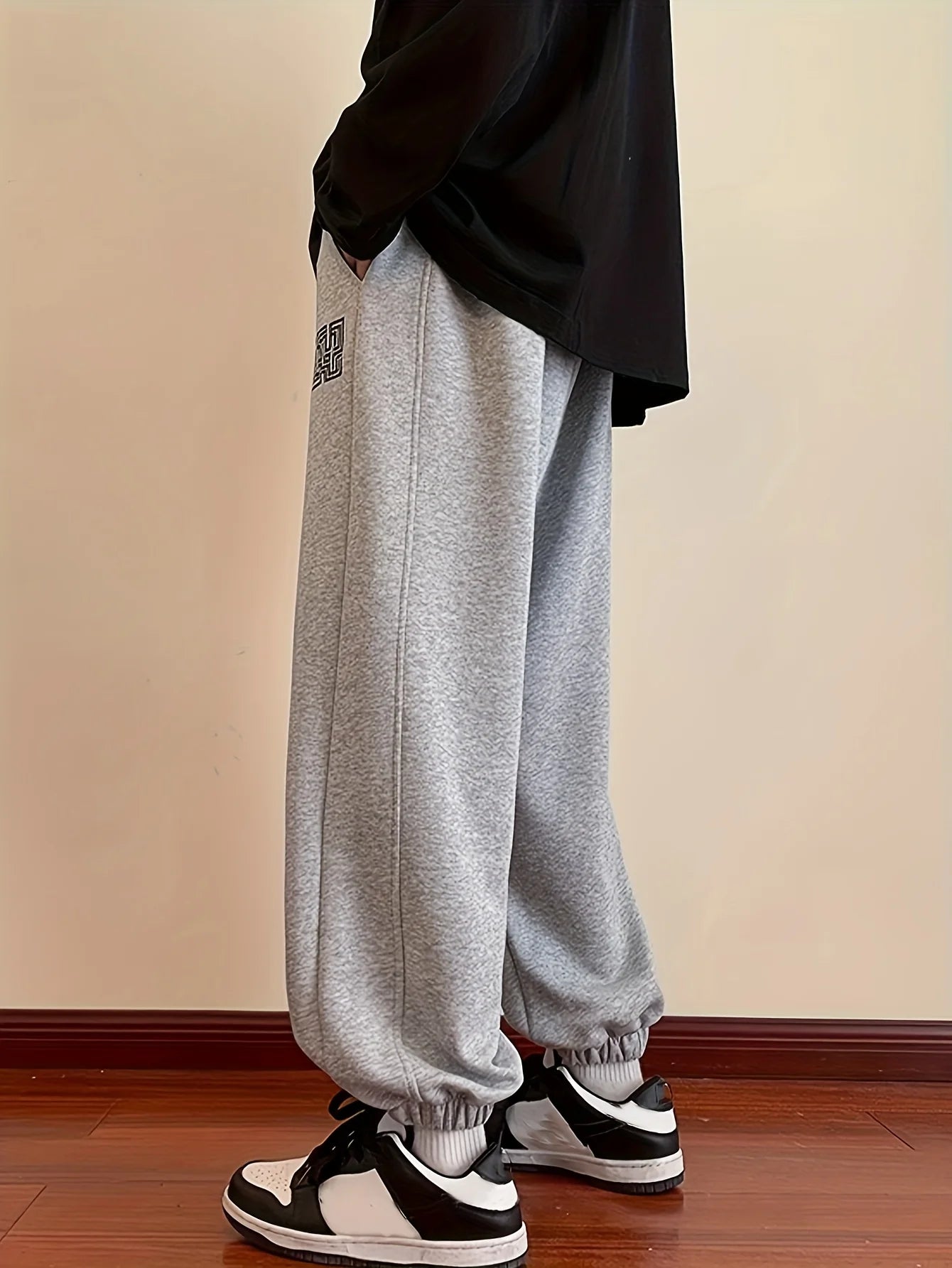Pantalons décontractés à la mode pour hommes - pantalons de survêtement amples, adaptés à un usage quotidien toutes saisons - lavé à la machine, antiadhésif, respirant f