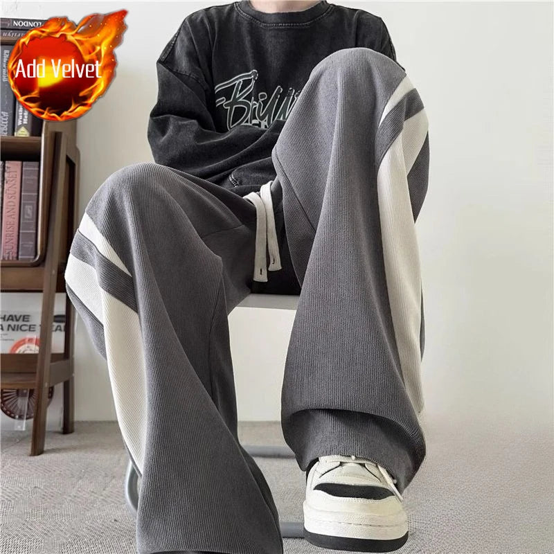 Pantalon droit homme pantalons de survêtement liquidation automne hiver mode Cool décontracté haute qualité Y2k drapé homme pantalon de sport