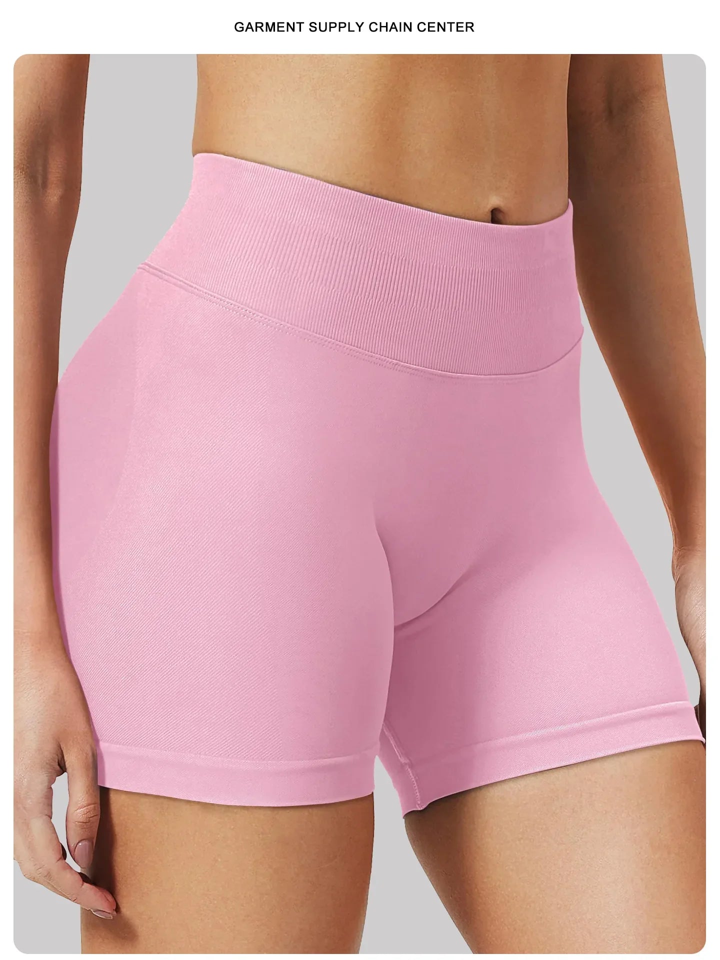 Short Taille basse côtelée sans couture haute élasticité Booty | Fitness Femme