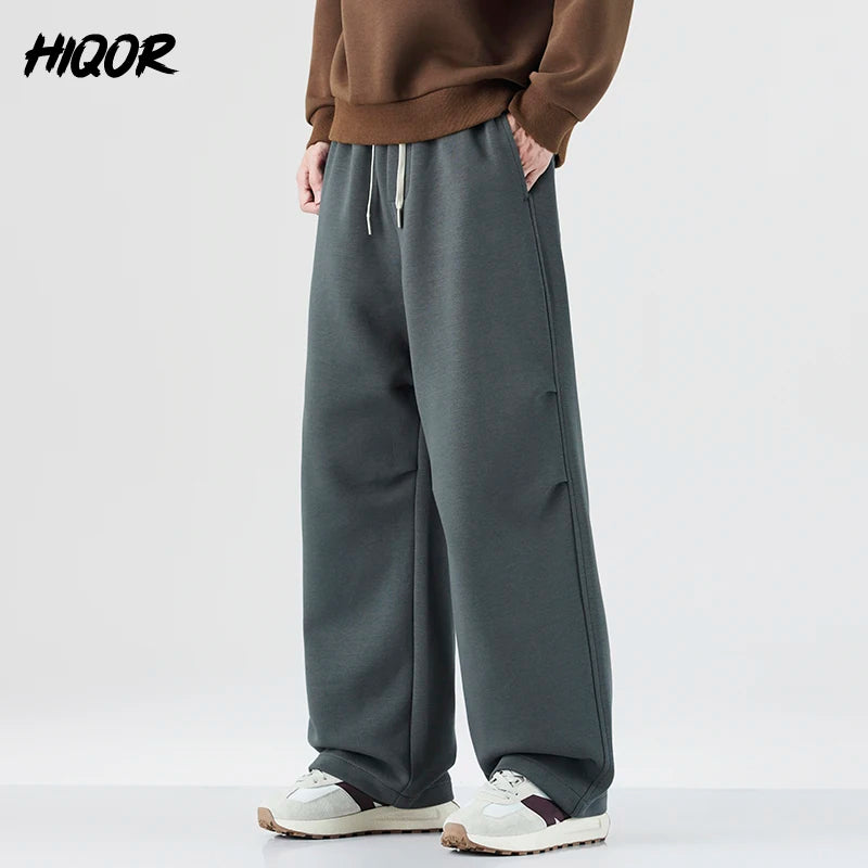 Baggy Fit hommes Decontracté pantalon automne hiver jambe droite ouest pantalon confortable drapé japonais rétro casual pantalon nouveau