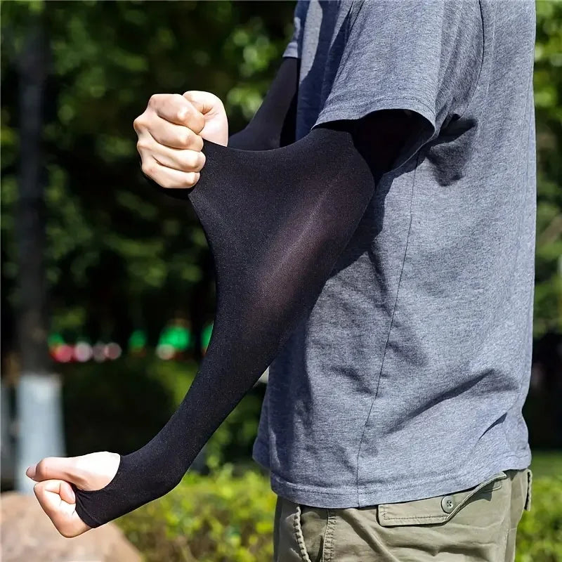Manchons de protection solaire Ice Silk – Matériau en nylon, SPF 50+, haute respirabilité, blocage UV 99 %+ pour le cyclisme et le sport