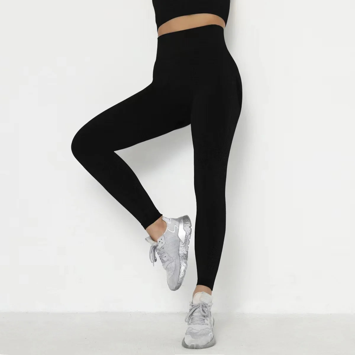 Leggings Taille haute Élastique Solide Yoga Jogging Séchage rapide Push Up Slim Pants | Fitness Femme