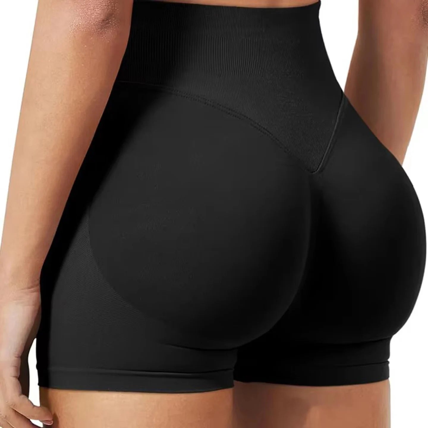 Short Taille basse côtelée sans couture haute élasticité Booty | Fitness Femme