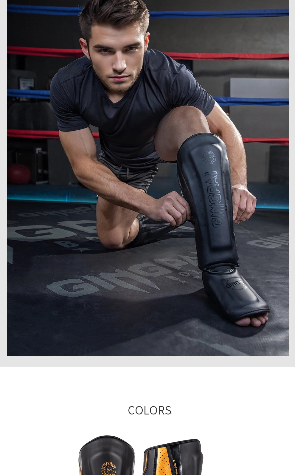 Protecteur de jambe de combat professionnel Sanda Entraînement de boxe adulte Protecteur de pied de tibia adulte Panneau arrière Muay Thai | Accessoires C
