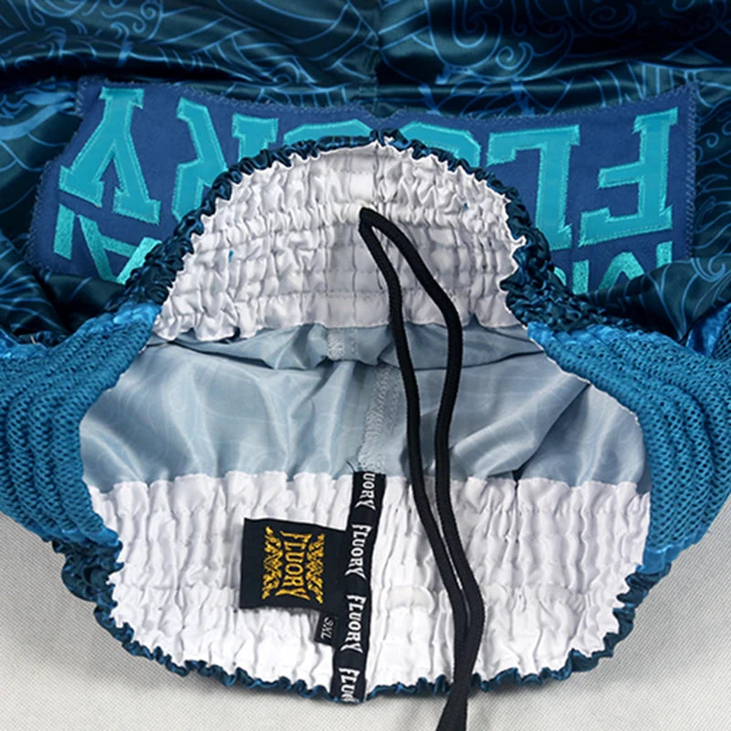 FLUORY Style Muay Thai Short Imprimer Free Combat Arts Martiaux Mixtes Boxe Entraînement Match