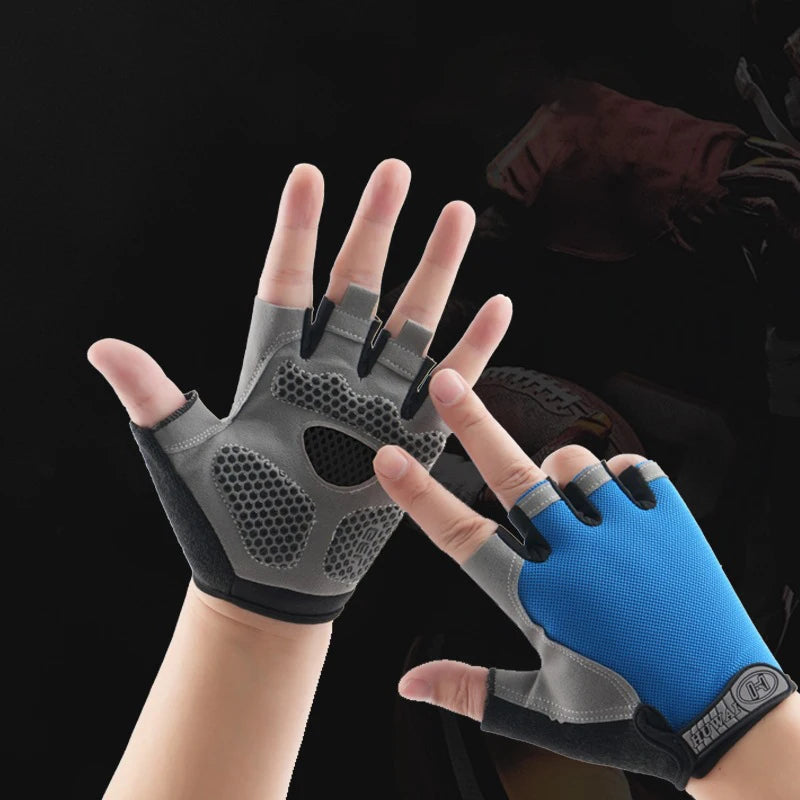 Gants de sport respirants UNISEXE, accessoire d'entraînement sans doigts