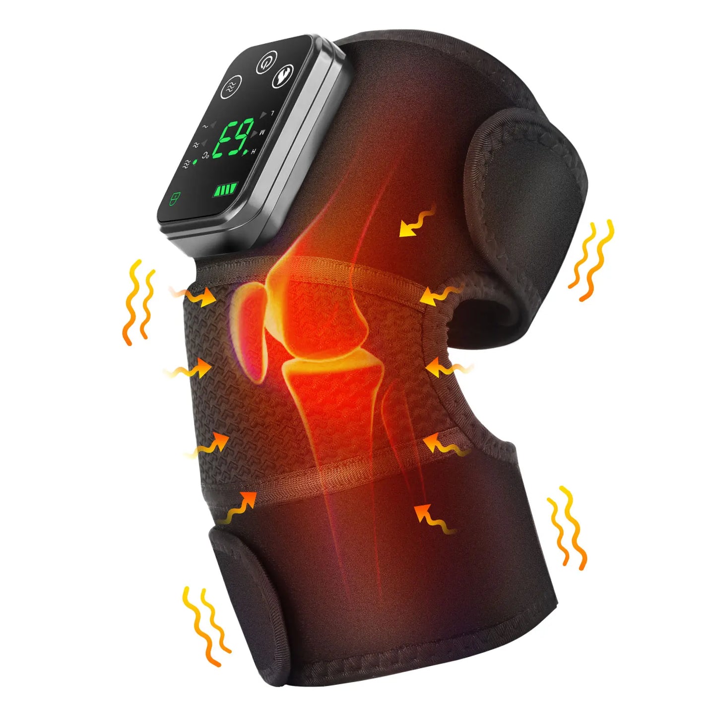 Masseur d'épaule thermique 3 en 1 pour genou, épaule, coude, attelle chauffante, Support sans fil, ceinture, genouillère, Circulation sanguine