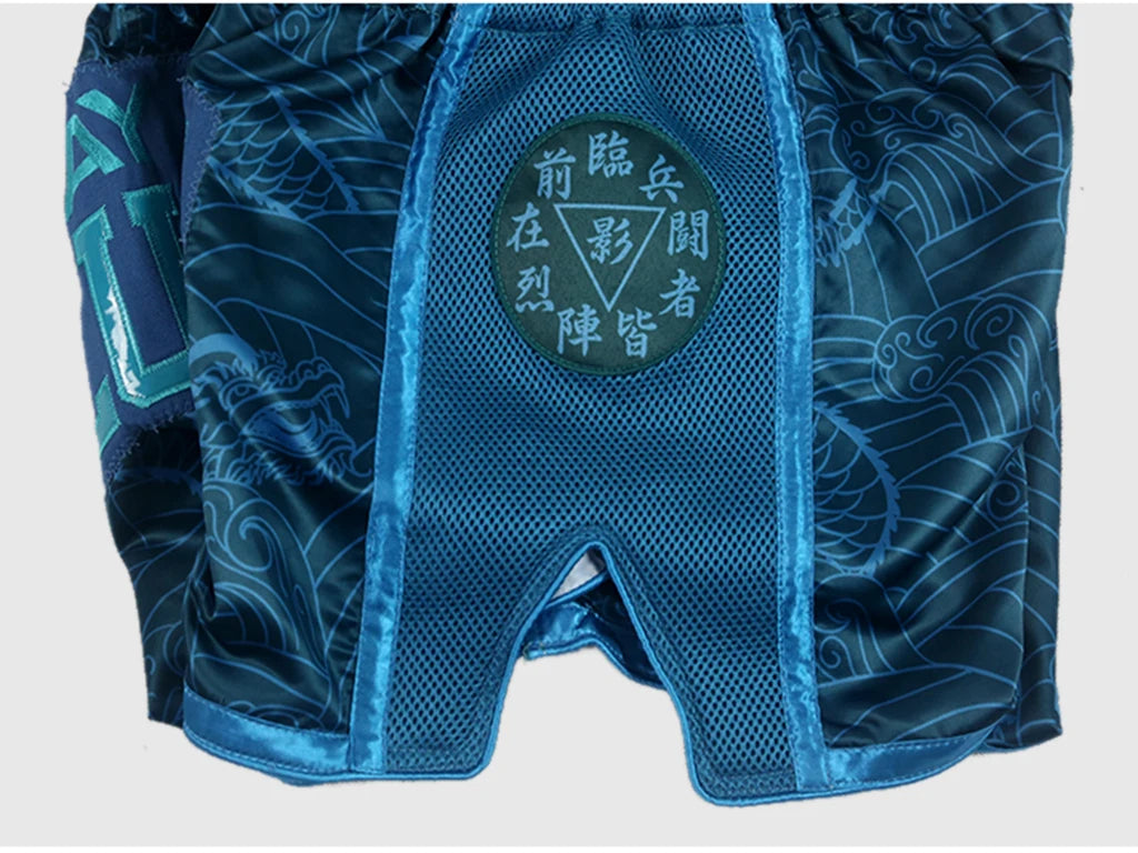 FLUORY Style Muay Thai Short Imprimer Free Combat Arts Martiaux Mixtes Boxe Entraînement Match