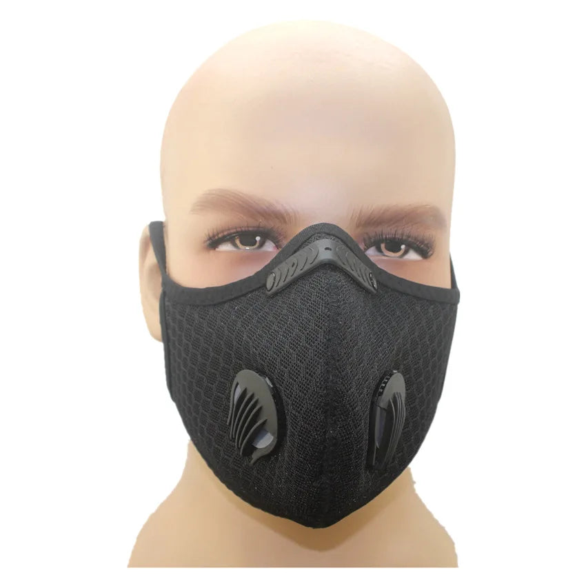 Masque à Valve respiratoire, masque antibuée et anti-poussière, filtre PM2.5, masque au charbon actif, masque de sport de plein air, cyclisme, moto
