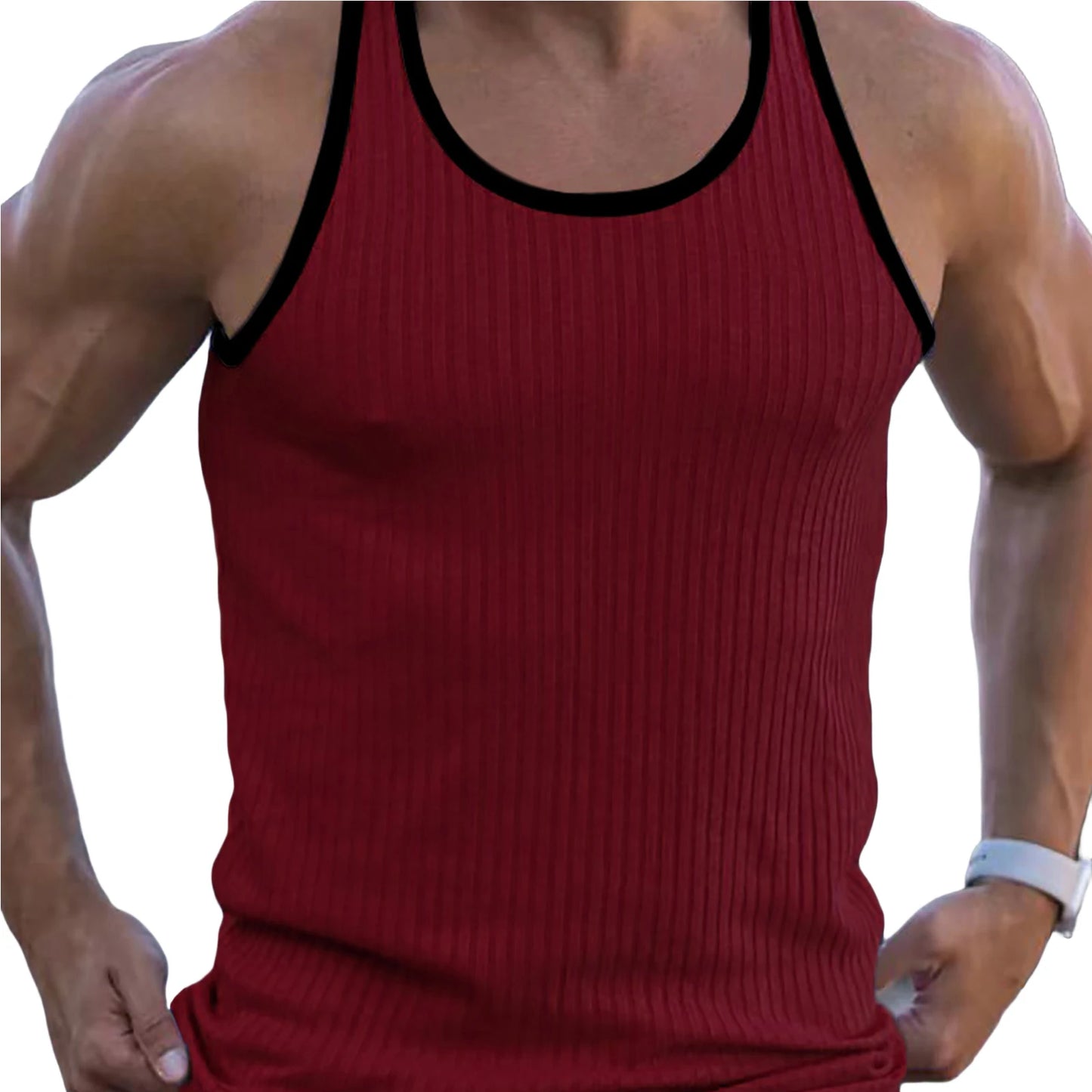 Débardeurs musculaires sans manches pour hommes | Fitness en salle de sport Style streetwear décontracté | Fitness Homme