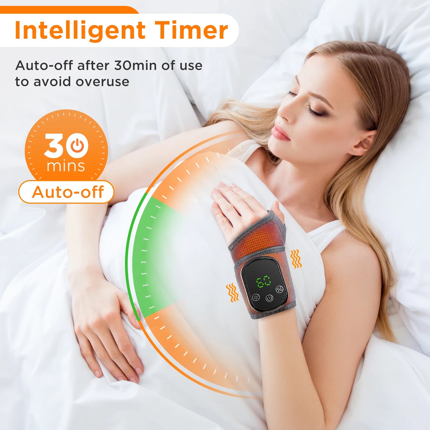Coussin chauffant sans fil pour cheville, Massage par Vibration électrique, enveloppe chauffante pour les mains, pour poignet et cheville, attelle chauffante Rechargeable