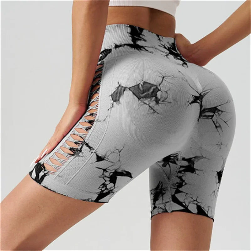 Short Fitness sans couture pour femmes, taille haute et levage des hanches, course à pied, Sexy, Fitness, Yoga