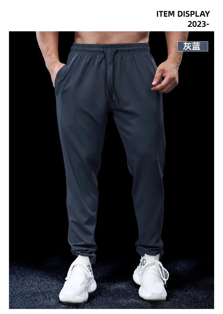 Pantalon de course pour hommes, élastique, ample, à séchage rapide, pour entraînement, Jogging, exercice, Slim, automne et hiver
