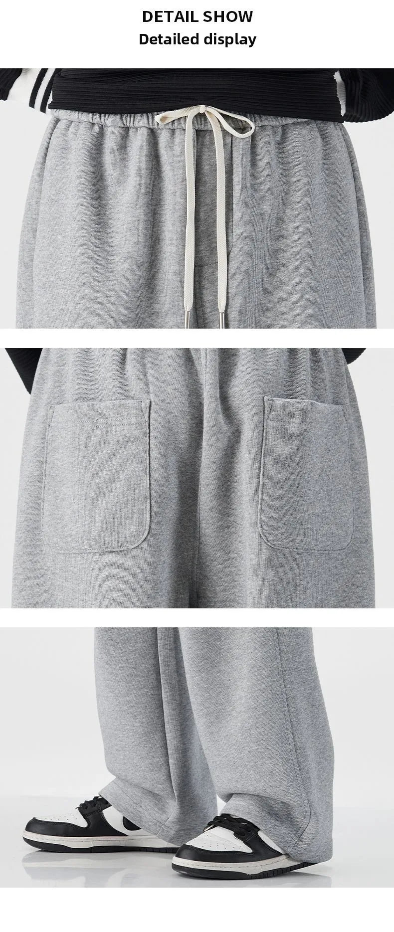 Baggy Fit hommes Decontracté pantalon automne hiver jambe droite ouest pantalon confortable drapé japonais rétro casual pantalon nouveau