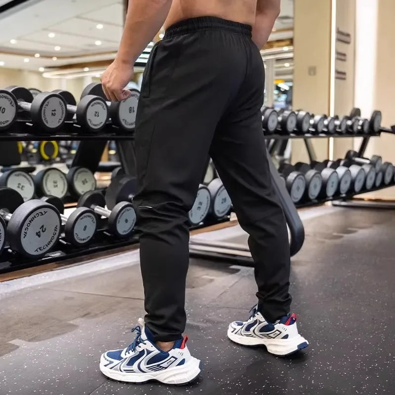 Pantalon de course pour hommes, élastique, ample, à séchage rapide, pour entraînement, Jogging, exercice, Slim, automne et hiver