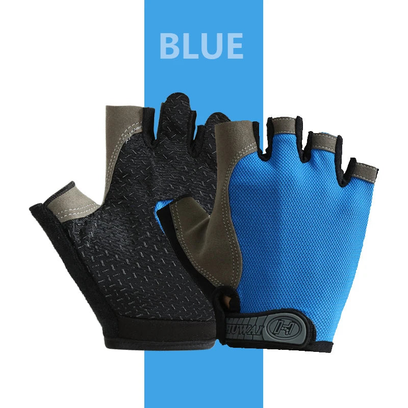 Gants de sport respirants UNISEXE, accessoire d'entraînement sans doigts