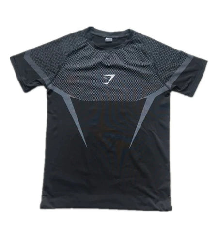 T-Shirt de sport requin pour hommes, haute élasticité, séchage rapide, serré, Fitness, entraînement, respirant, été, gymnastique, tendance, marque
