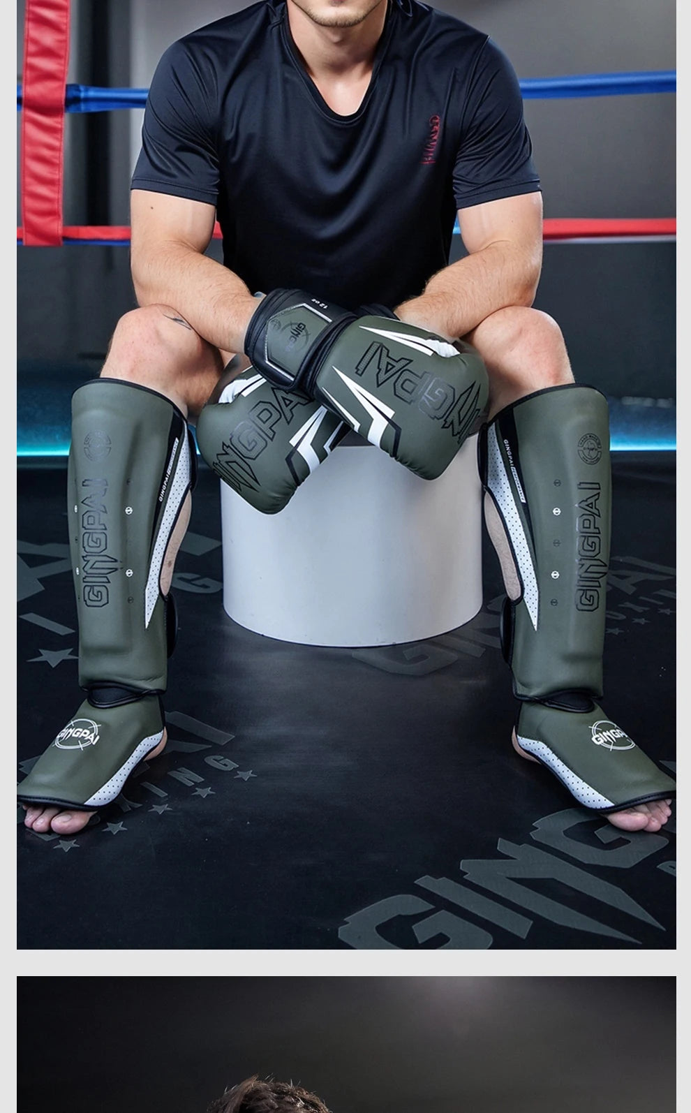 Protecteur de jambe de combat professionnel Sanda Entraînement de boxe adulte Protecteur de pied de tibia adulte Panneau arrière Muay Thai | Accessoires C