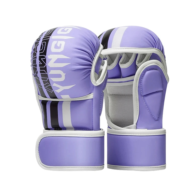 Gants de combat demi-doigt Pur Cuir | MMA - Boxe - Muay Thai |Accessoires C