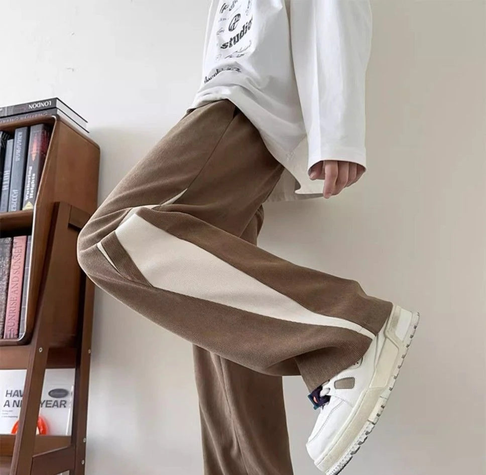 Pantalon droit homme pantalons de survêtement liquidation automne hiver mode Cool décontracté haute qualité Y2k drapé homme pantalon de sport