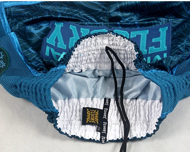 FLUORY Style Muay Thai Short Imprimer Free Combat Arts Martiaux Mixtes Boxe Entraînement Match