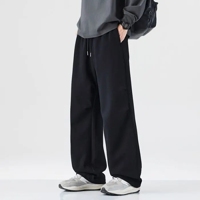 Baggy Fit hommes Decontracté pantalon automne hiver jambe droite ouest pantalon confortable drapé japonais rétro casual pantalon nouveau