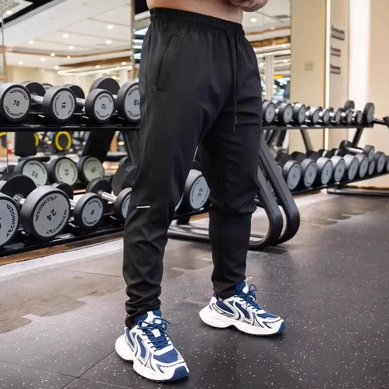 Pantalon de course pour hommes, élastique, ample, à séchage rapide, pour entraînement, Jogging, exercice, Slim, automne et hiver
